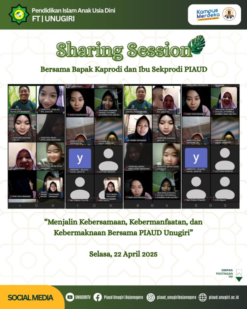 Pererat Silaturahmi dan Gali Ide Kreatif, PIAUD UNUGIRI Gelar Sharing Session Bersama Mahasiswa Penerima Beasiswa KIPK