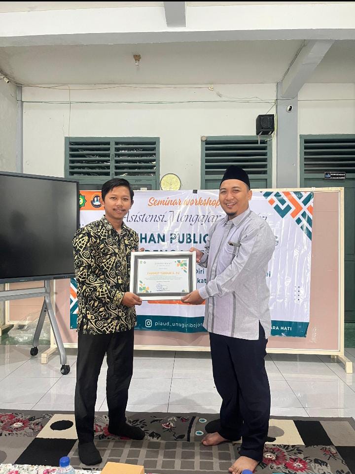 Tingkatkan Kepercayaan Diri Pendidik PAUD, Mahasiswa Kelompok AM PIAUD UNUGIRI Gelar Workshop Public Speaking di TKIT Mutiara Hati