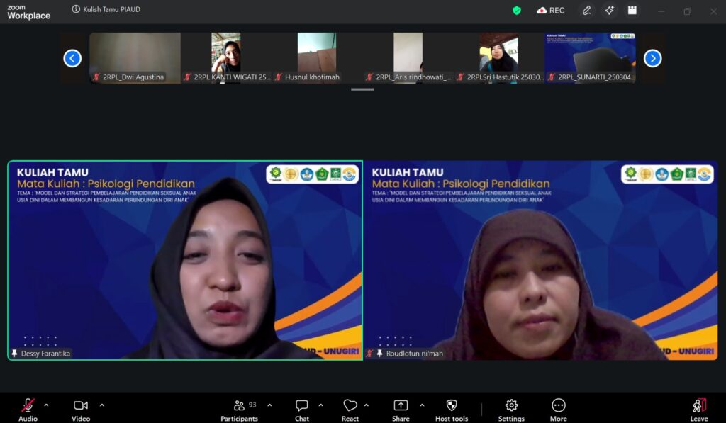 PIAUD UNUGIRI Bekali Calon Pendidik PAUD, Tekankan Pentingnya Pendidikan Seksual untuk Perlindungan Anak